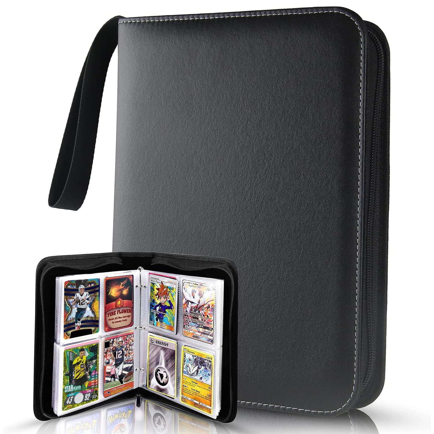 50 Pockets Trading Card Sleeves Binder, Baseball Card Binder Sleeves f –  Card collections store