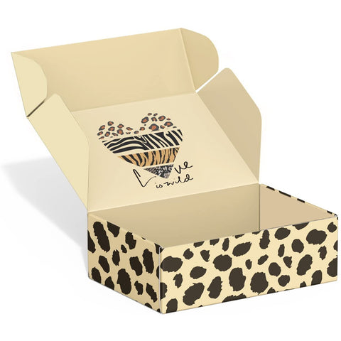 25 Pack Corrugated Cardboard Shipping Boxes - Leopard